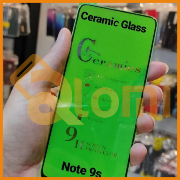 الومی - گلس سرامیکی Ceramic Film Note 9S رنگ مشکی