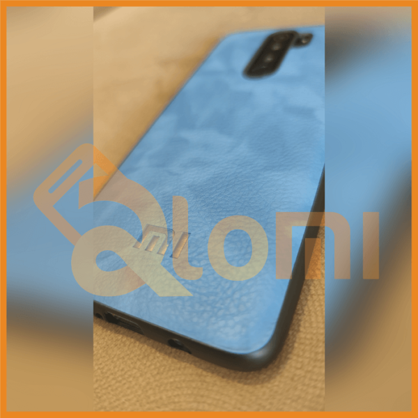 الومی - قاب طرح چرم شیائومی Redmi Note 8 Pro رنگ آبی